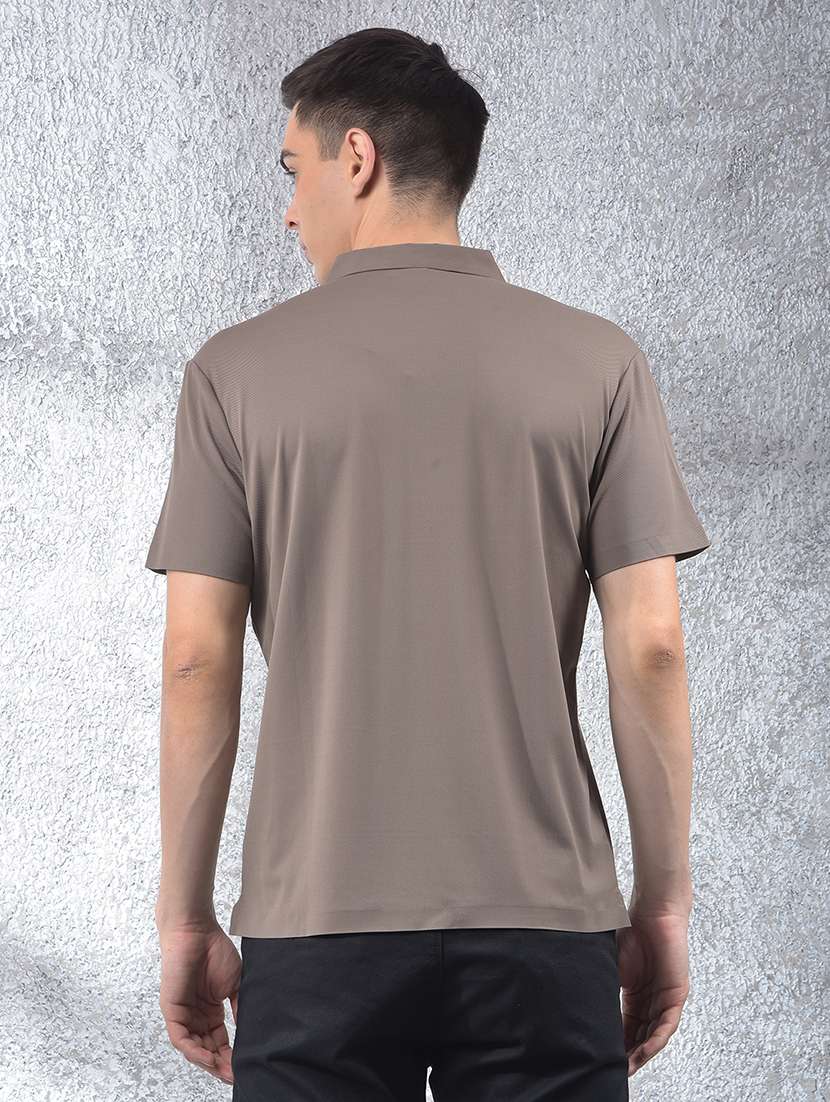 men solid short sleeve regular fit polo t-shirt - 22102130 -  Standard Image - 3