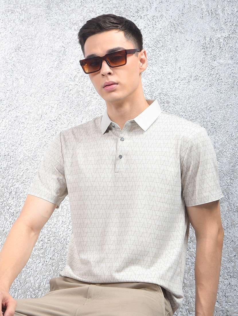 men printed short sleeve regular fit polo t-shirt - 22102131 -  Zoom Image - 0