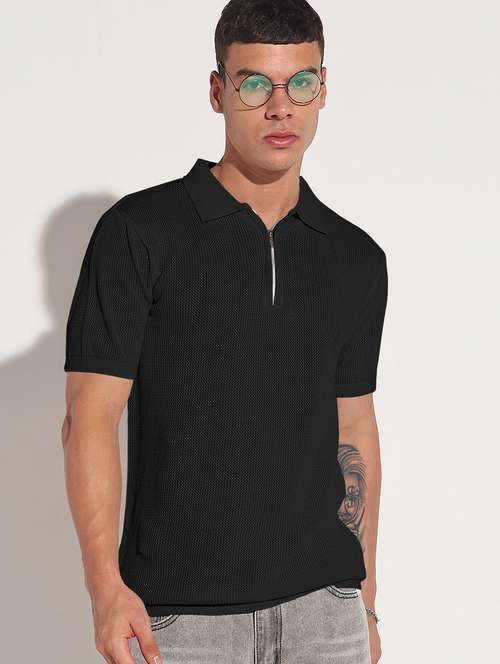 men self design short sleeve regular fit polo t-shirt - 22102190 - Standard Image - 0