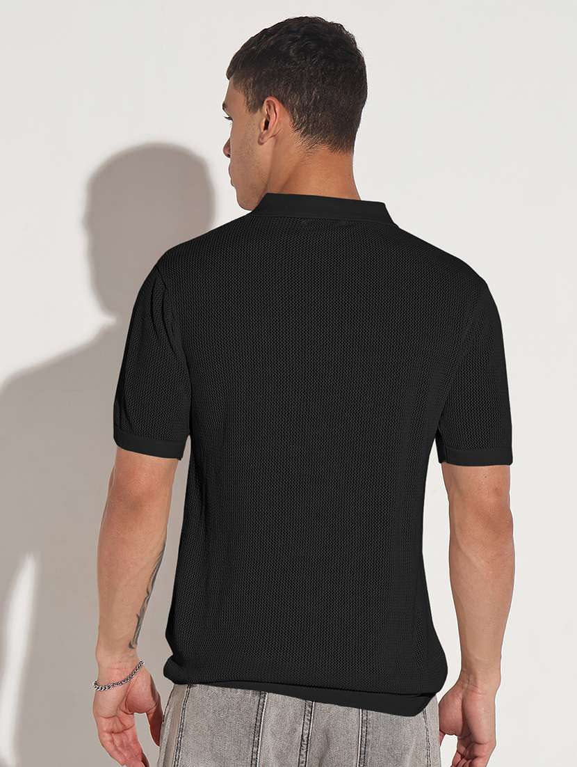 men self design short sleeve regular fit polo t-shirt - 22102190 - Standard Image - 3
