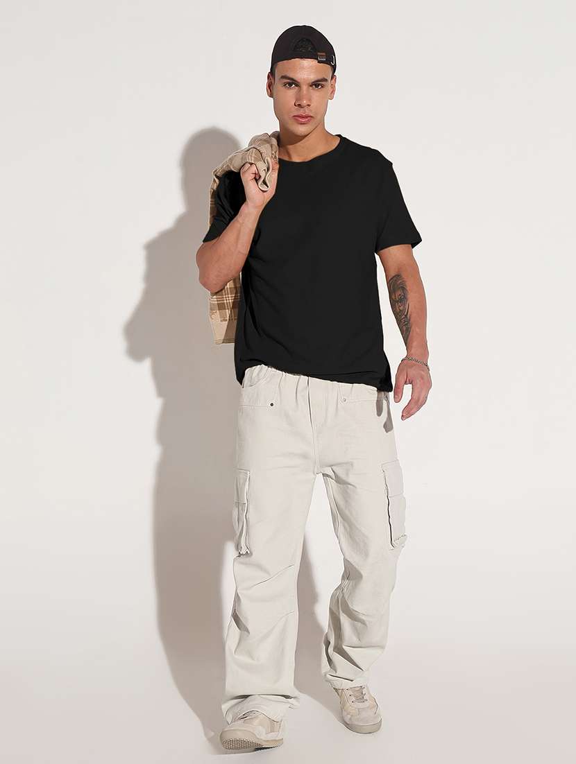 men solid short sleeve regular fit t-shirt - 22102197 -  Standard Image - 5