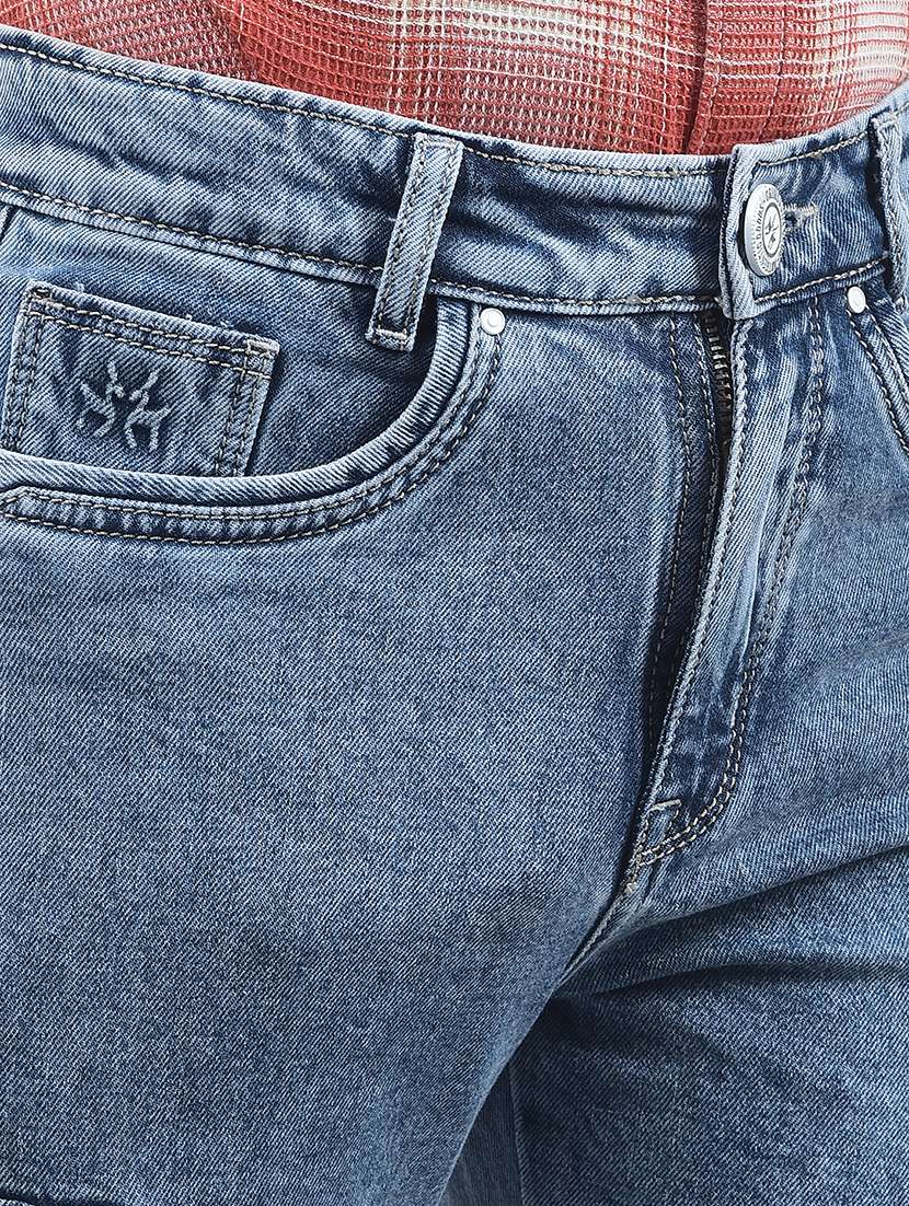 boys solid mid rise slim fit cargo - 22102203 -  Standard Image - 5