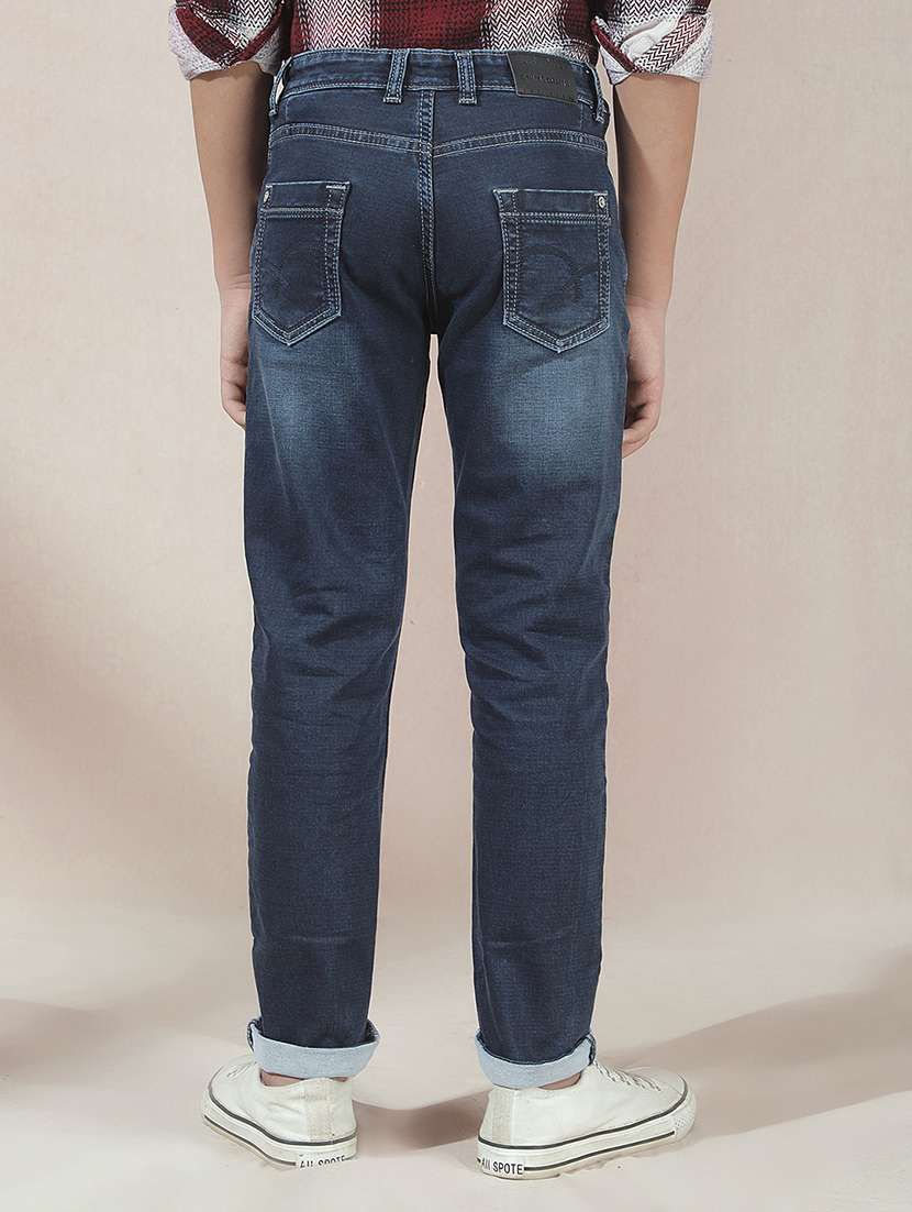 boys solid mid rise slim fit jean - 22102204 -  Standard Image - 3