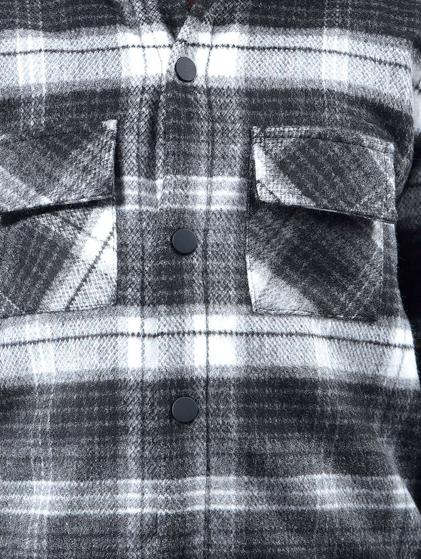 Boys Checkered Long Sleeve Shacket - 22102207 -  Standard Image - 5