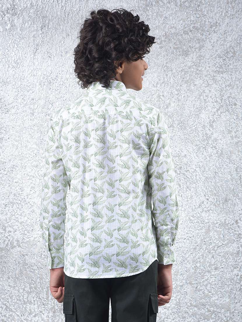 boys printed collared long sleeve shirt - 22102218 -  Standard Image - 3