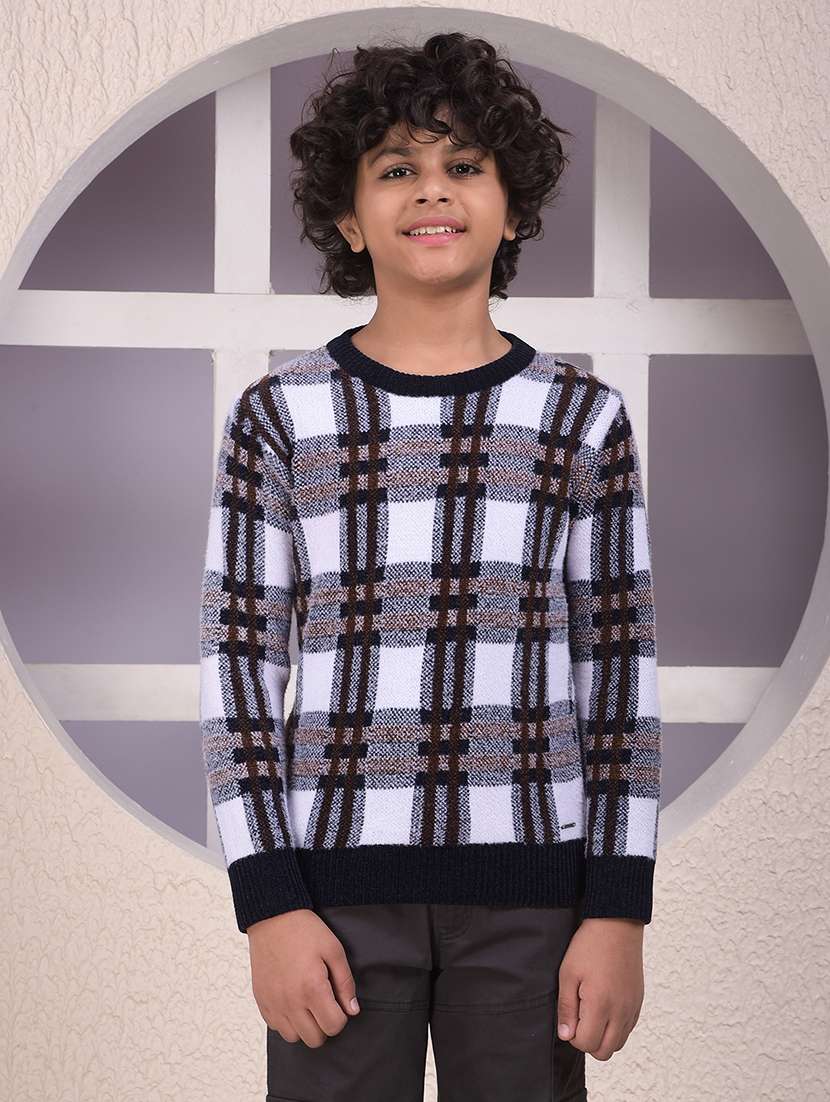 boys self designed long sleeve sweater
