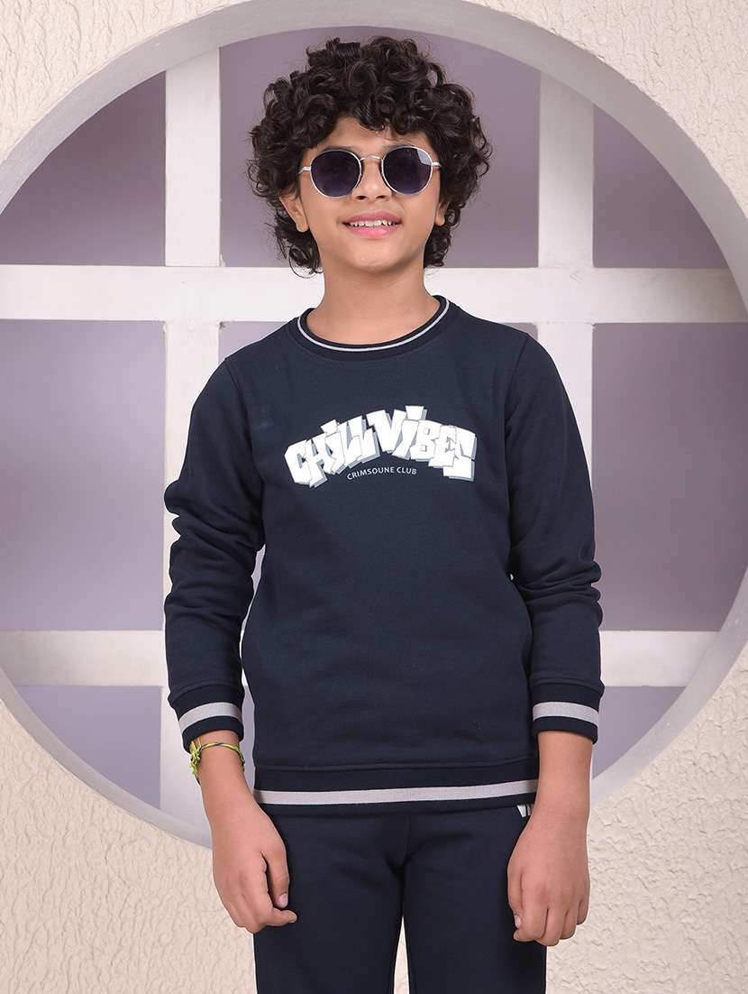 boys printed long sleeve sweatshirt