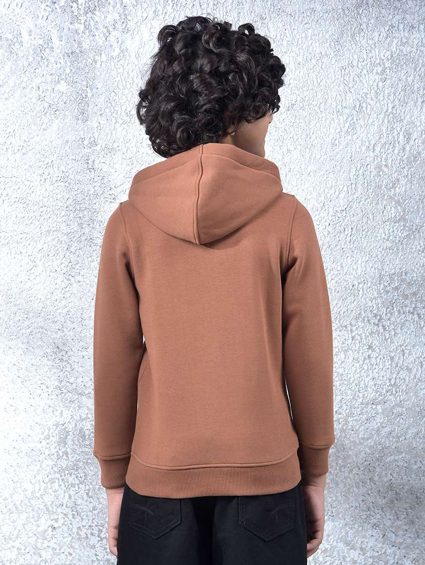 boys solid long sleeve hooded sweatshirt - 22102245 -  Standard Image - 3