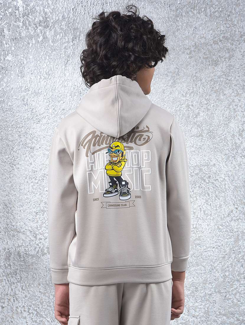 boys printed long sleeve hooded sweatshirt - 22102278 -  Standard Image - 3