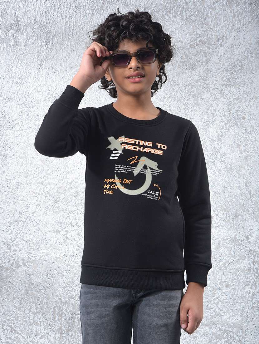 boys printed long sleeve sweatshirt