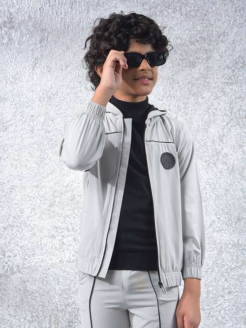 boys solid long sleeve hooded sweatshirt - 22102282 -  Standard Image - 0