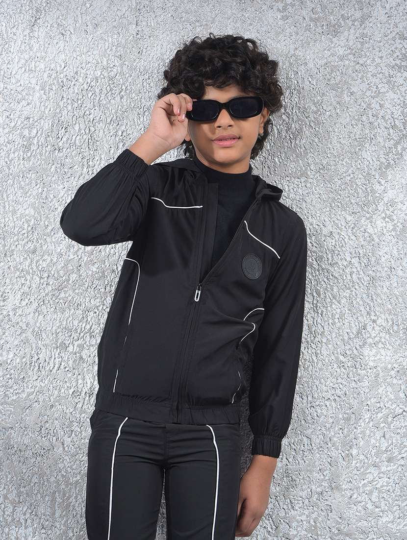 black polyester plain sweatshirt - 22102283 -  Zoom Image - 0