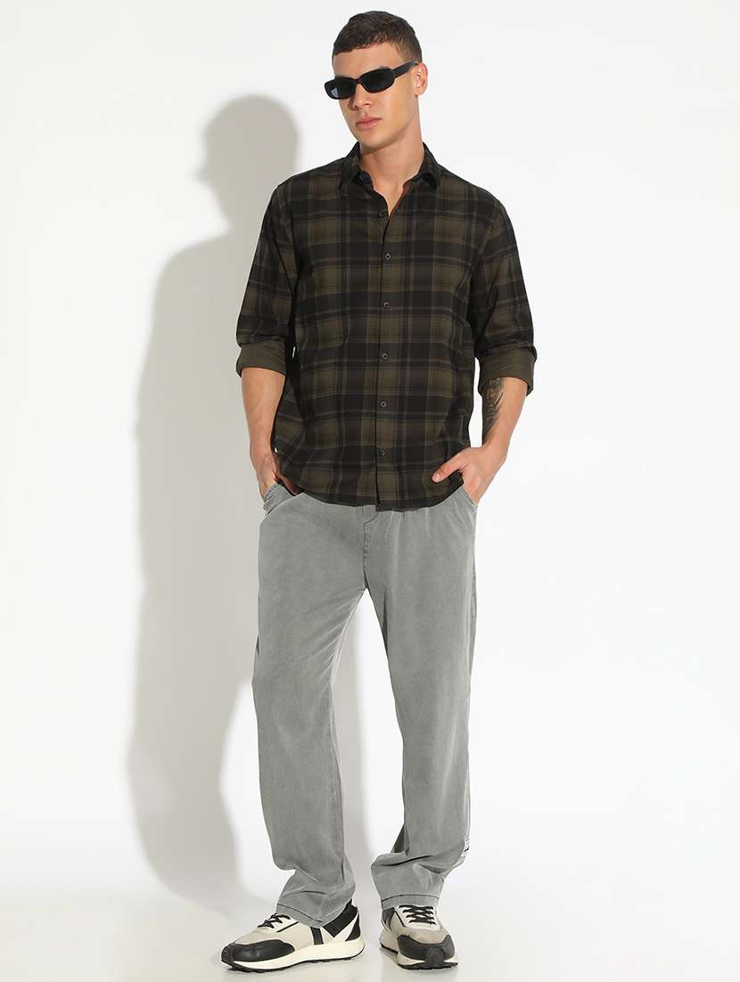 men checkered long sleeve regular fit casual shirt - 22102294 -  Standard Image - 5