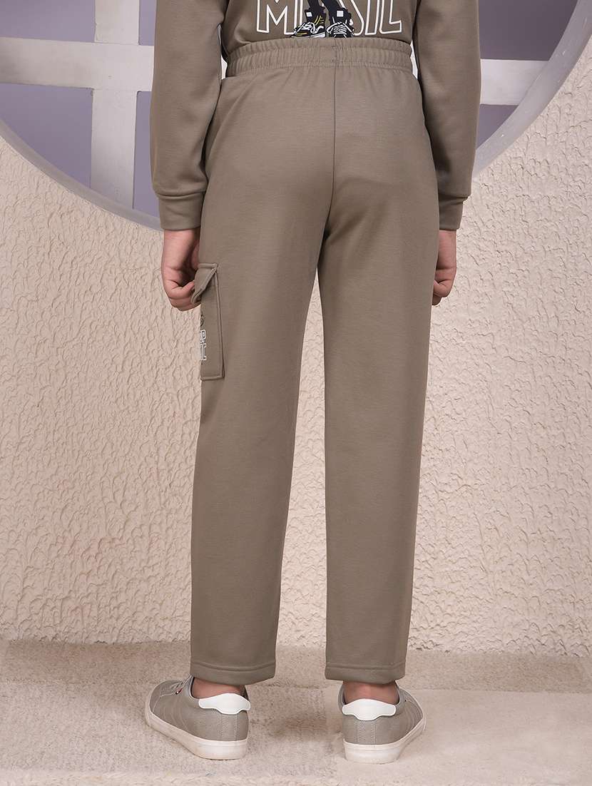 boys solid mid rise track pant - 22102314 -  Standard Image - 3