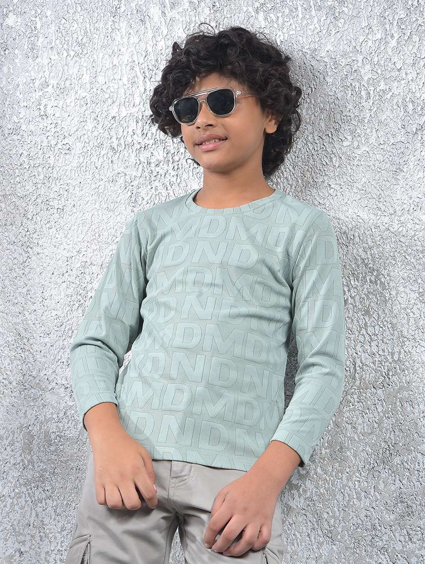 boys printed long sleeve regular fit t-shirt