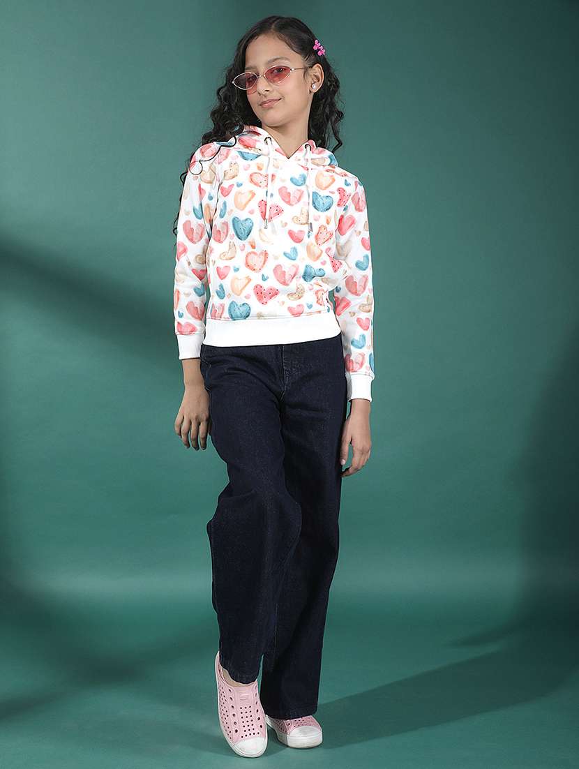 girls solid mid rise stright fit jean - 22102383 -  Standard Image - 5