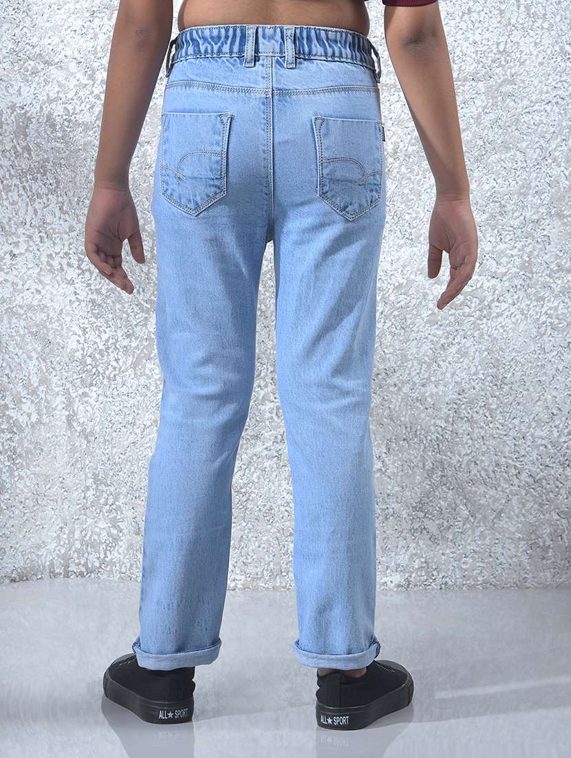 girls solid mid rise straight fit jean - 22102394 -  Standard Image - 3