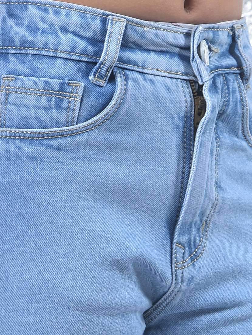 girls solid mid rise straight fit jean - 22102394 -  Standard Image - 5