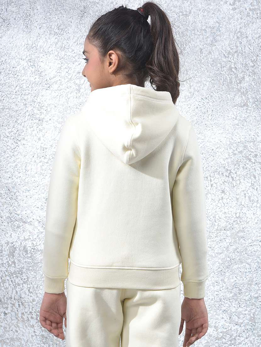 girls solid long sleeve hooded sweatshirt - 22102405 -  Standard Image - 3