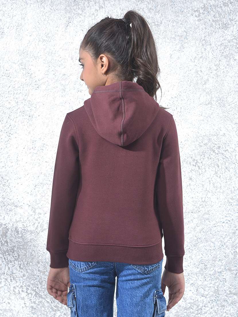 girls printed long sleeve hooded sweatshirt - 22102413 -  Standard Image - 3