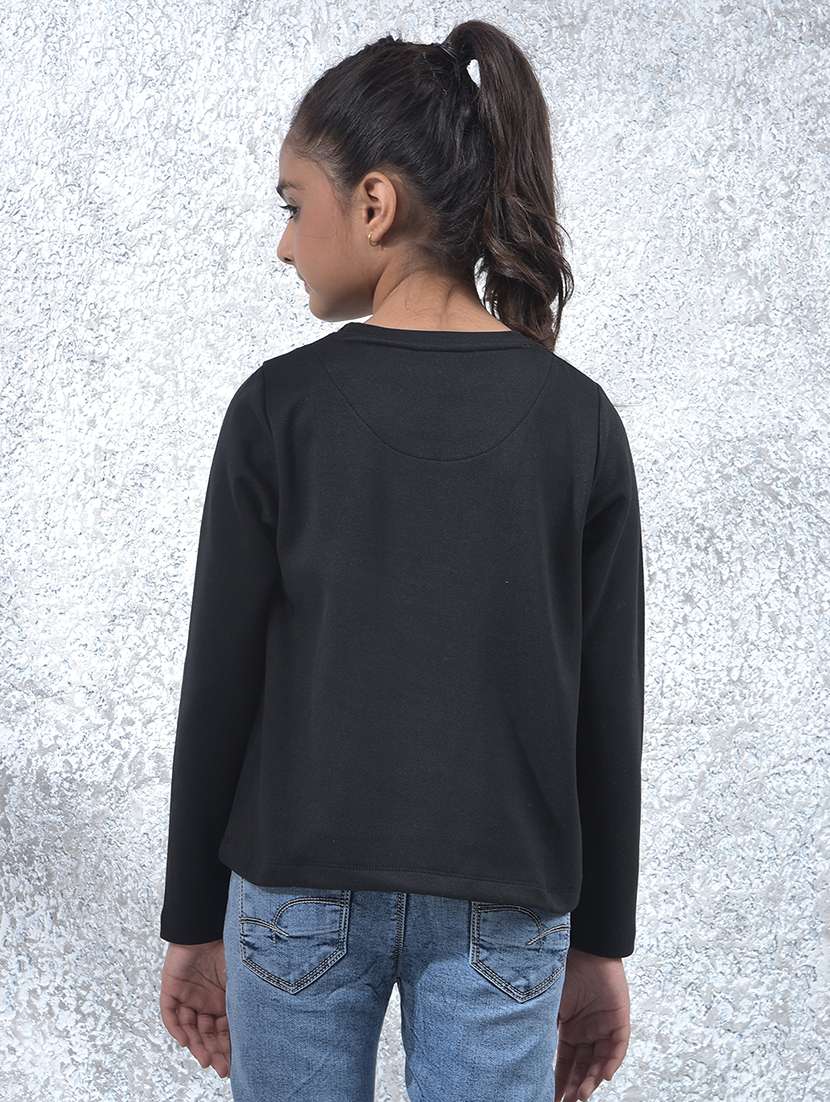 girls solid long sleeve sweatshirt - 22102421 - Standard Image - 3