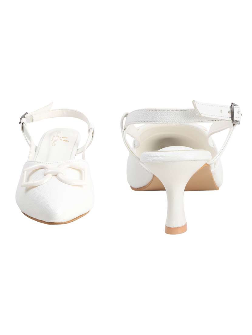 women solid back strap kitten heel sandals - 22102640 -  Standard Image - 5