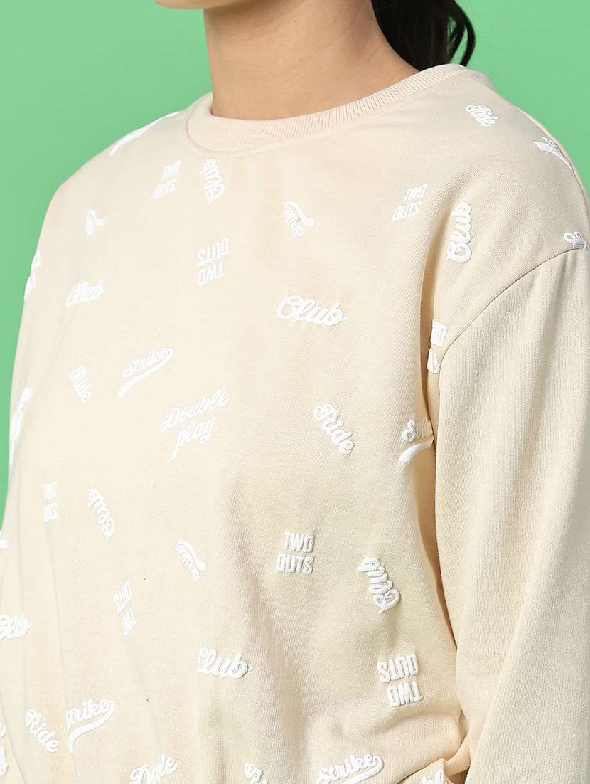 women printed long sleeve sweatshirt - 22102740 -  Standard Image - 5