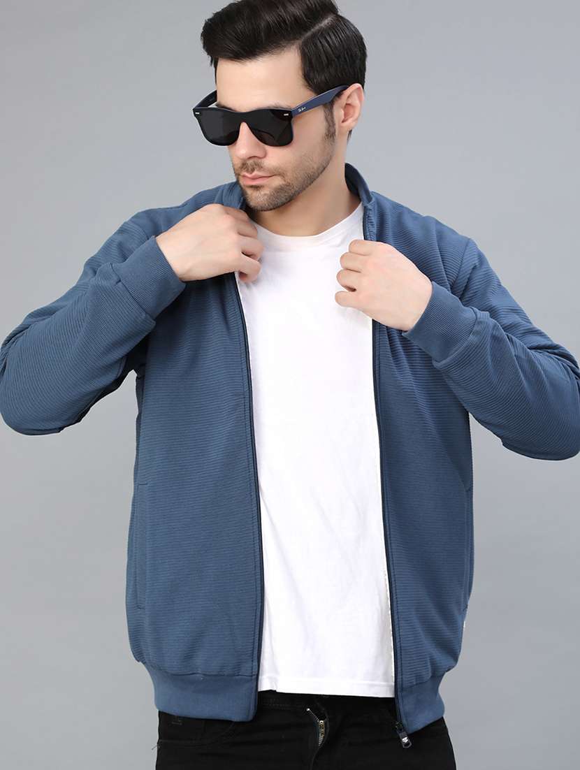 men self design long sleeve regular fit sweatshirt