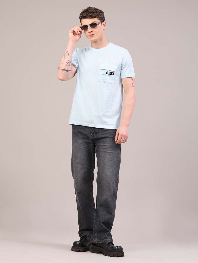 men solid short sleeve regular fit t-shirt - 22102856 -  Standard Image - 5