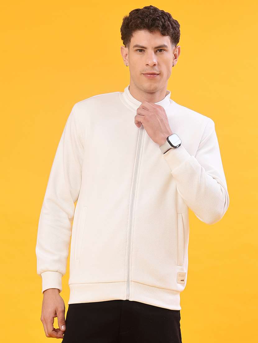 men self design long sleeve regular fit sweatshirt