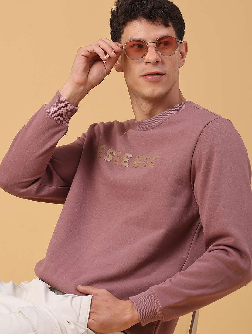 men printed long sleeve sweatshirt