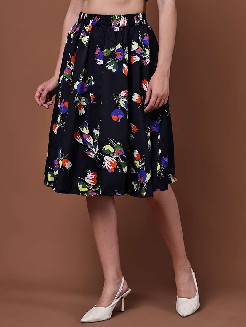 women pack of 2 printed high rise a-line skirt - 22102996 -  Standard Image - 3