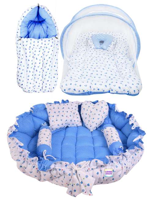 new born cotton printed baby bedding set