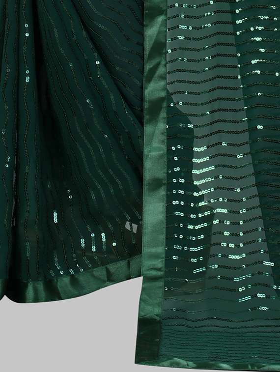 women solid with work embellished saree with blouse - 22103234 -  Standard Image - 5