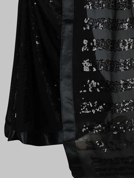 women solid with work embellished saree with blouse - 22103239 - Standard Image - 5