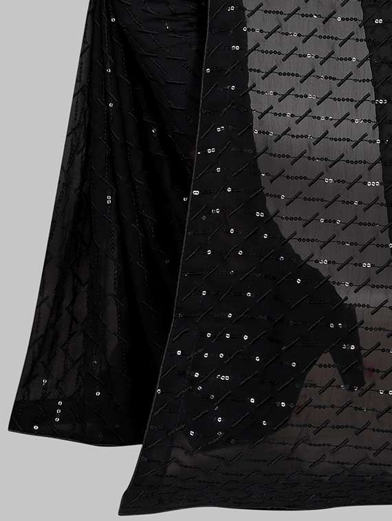 women solid with work embellished saree with blouse - 22103243 - Standard Image - 5