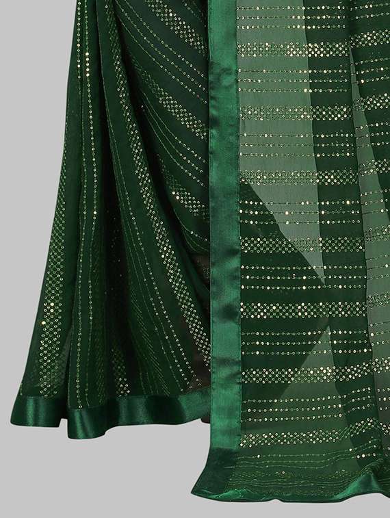 women solid with work embellished saree with blouse - 22103266 - Standard Image - 5