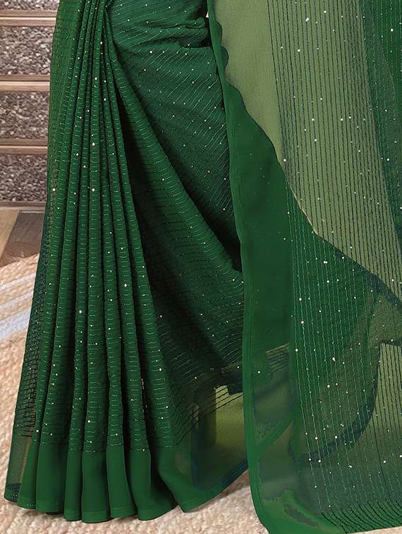 women solid with work embellished saree with blouse - 22103273 - Standard Image - 5