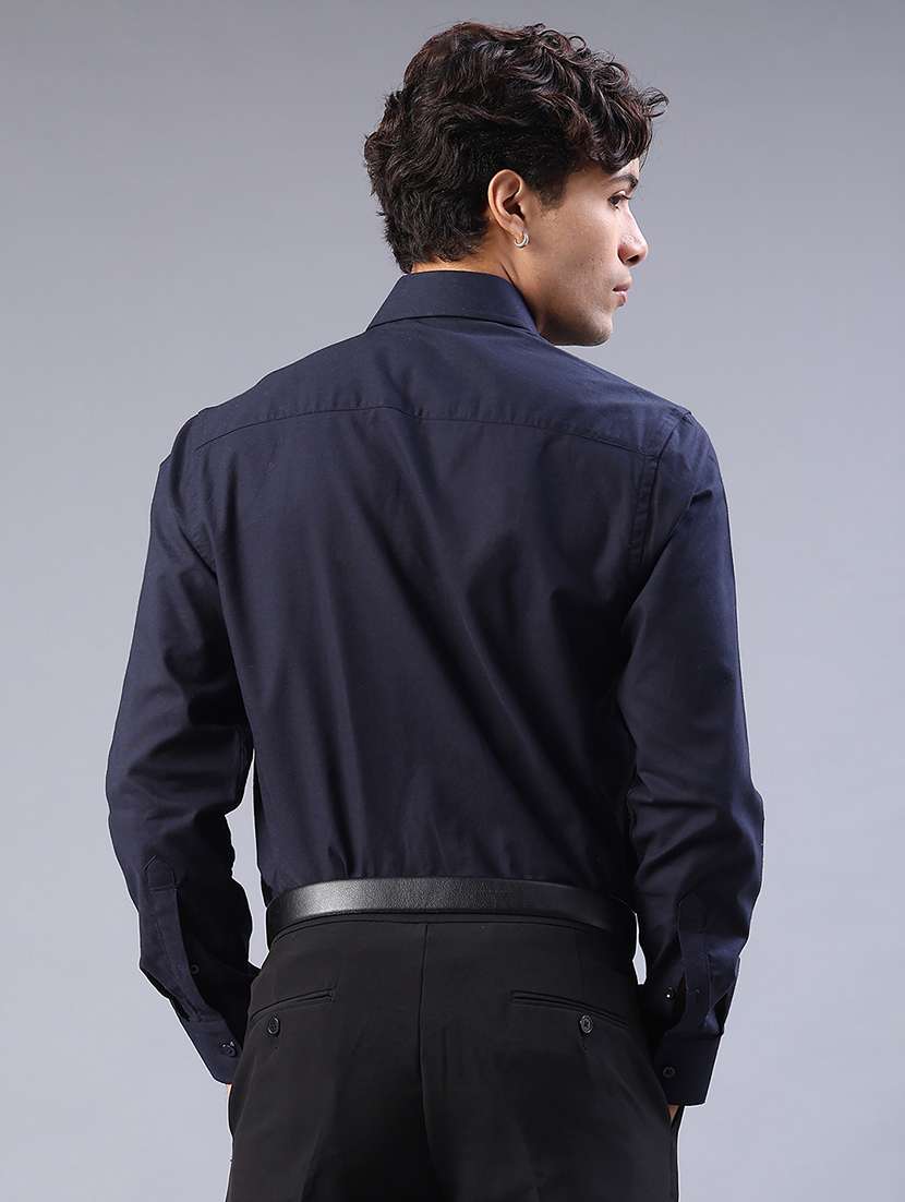 men solid long sleeve regualr fit formal shirt - 22105371 -  Standard Image - 3