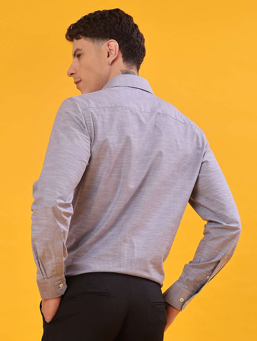 men solid long sleeve regualr fit formal shirt - 22105372 -  Standard Image - 3