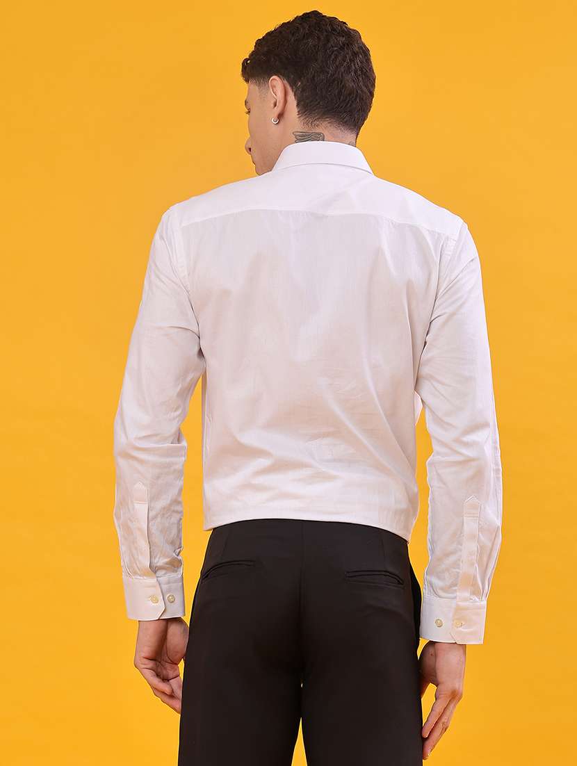 men solid long sleeve regualr fit formal shirt - 22105376 -  Standard Image - 3