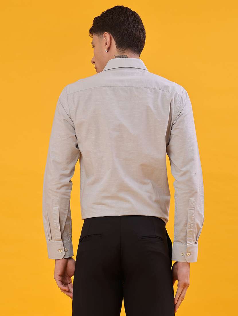 men solid long sleeve regualr fit formal shirt - 22105377 -  Standard Image - 3