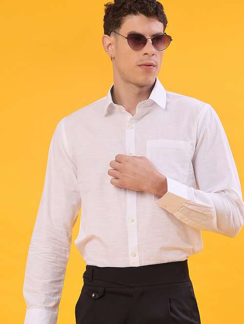 men solid long sleeve regualr fit formal shirt - 22105379 -  Standard Image - 0