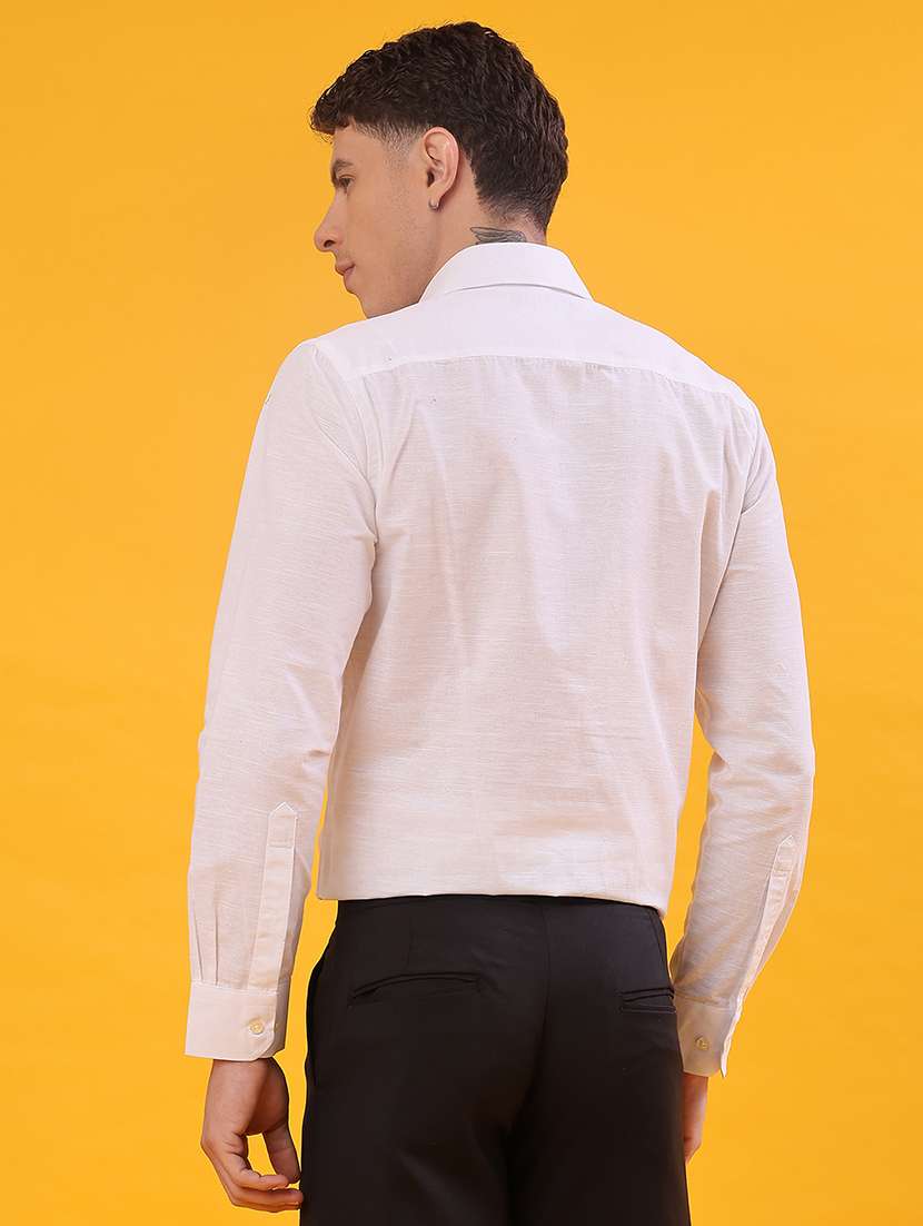 men solid long sleeve regualr fit formal shirt - 22105379 -  Standard Image - 3