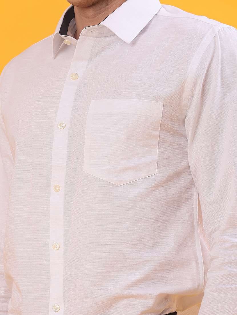 men solid long sleeve regualr fit formal shirt - 22105379 -  Standard Image - 5