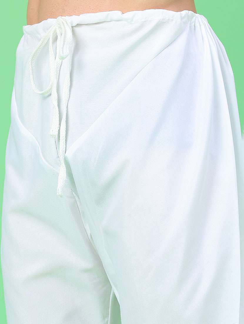 men self design mandarin neck kurta churidar ethnic wear set - 22105390 -  Standard Image - 5