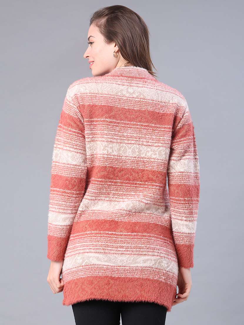 women self designed long sleeve cardigan - 22105399 -  Standard Image - 3