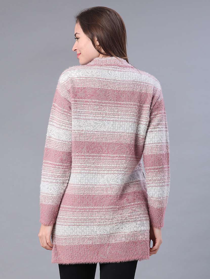 women self designed long sleeve cardigan - 22105400 -  Standard Image - 3