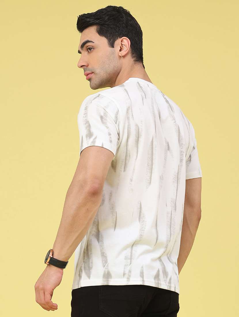 men printed short sleeve slim fit t-shirt - 22105413 -  Standard Image - 3