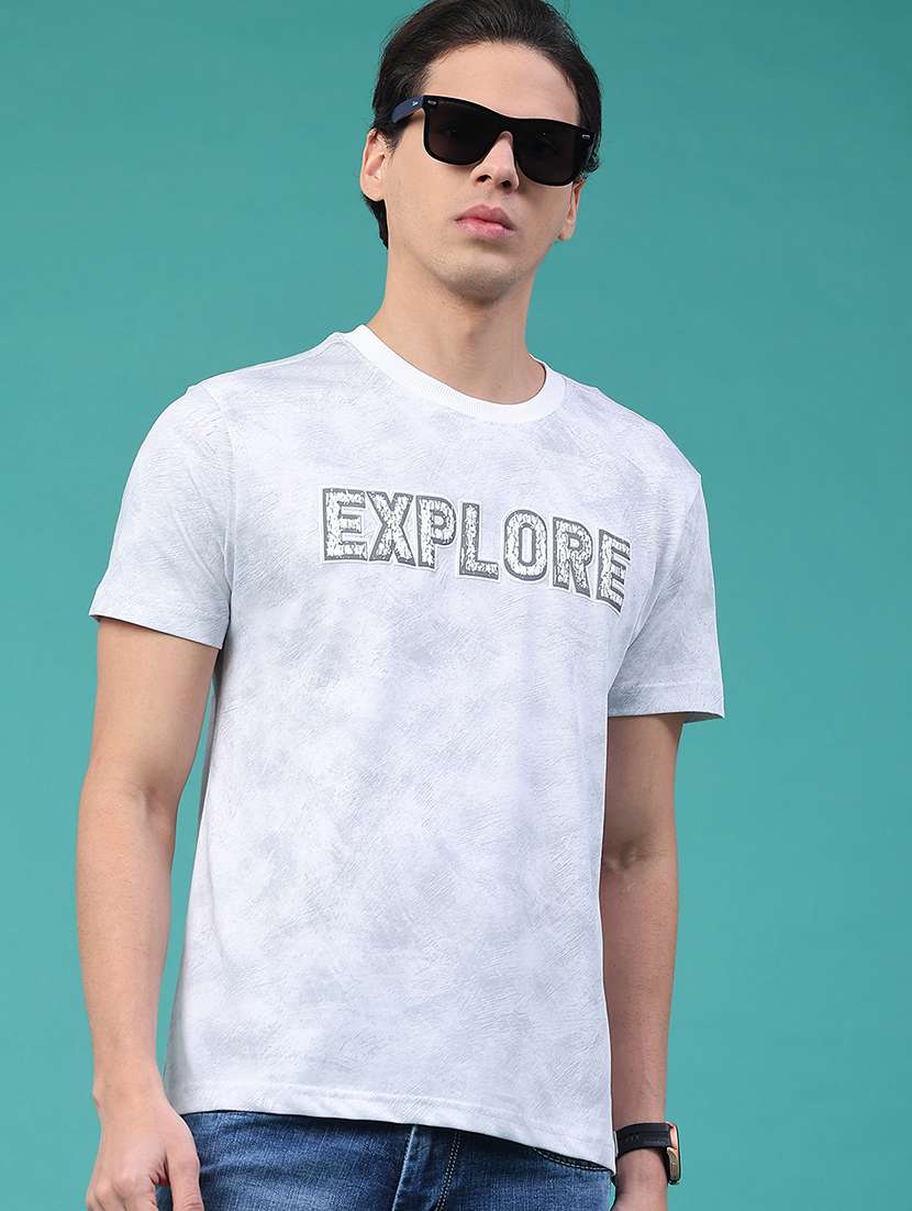 men printed short sleeve regular fit t-shirt